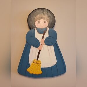 Charming Wooden Girl Wall Art